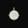 Chains, Charms & Accessories^Paspaley Aquarius Coin Charm | Mother of Pearl, Diamonds, and Yellow Gold YellowGold