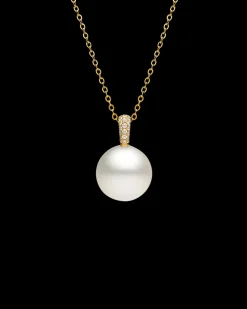 Necklaces & Pendants^Paspaley Audrey Pearl Pendant | 15mm Round Pearl, Diamonds, and Yellow Gold YellowGold