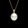 Necklaces & Pendants^Paspaley Audrey Pearl Pendant | 15mm Oval Pearl, Diamonds, and Yellow Gold YellowGold
