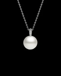 Necklaces & Pendants^Paspaley Audrey Pearl Pendant | 15mm Round Pearl, Diamonds, and White Gold WhiteGold