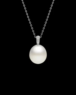 Necklaces & Pendants^Paspaley Audrey Pearl Pendant | 15mm Oval Pearl, Diamonds, and White Gold WhiteGold