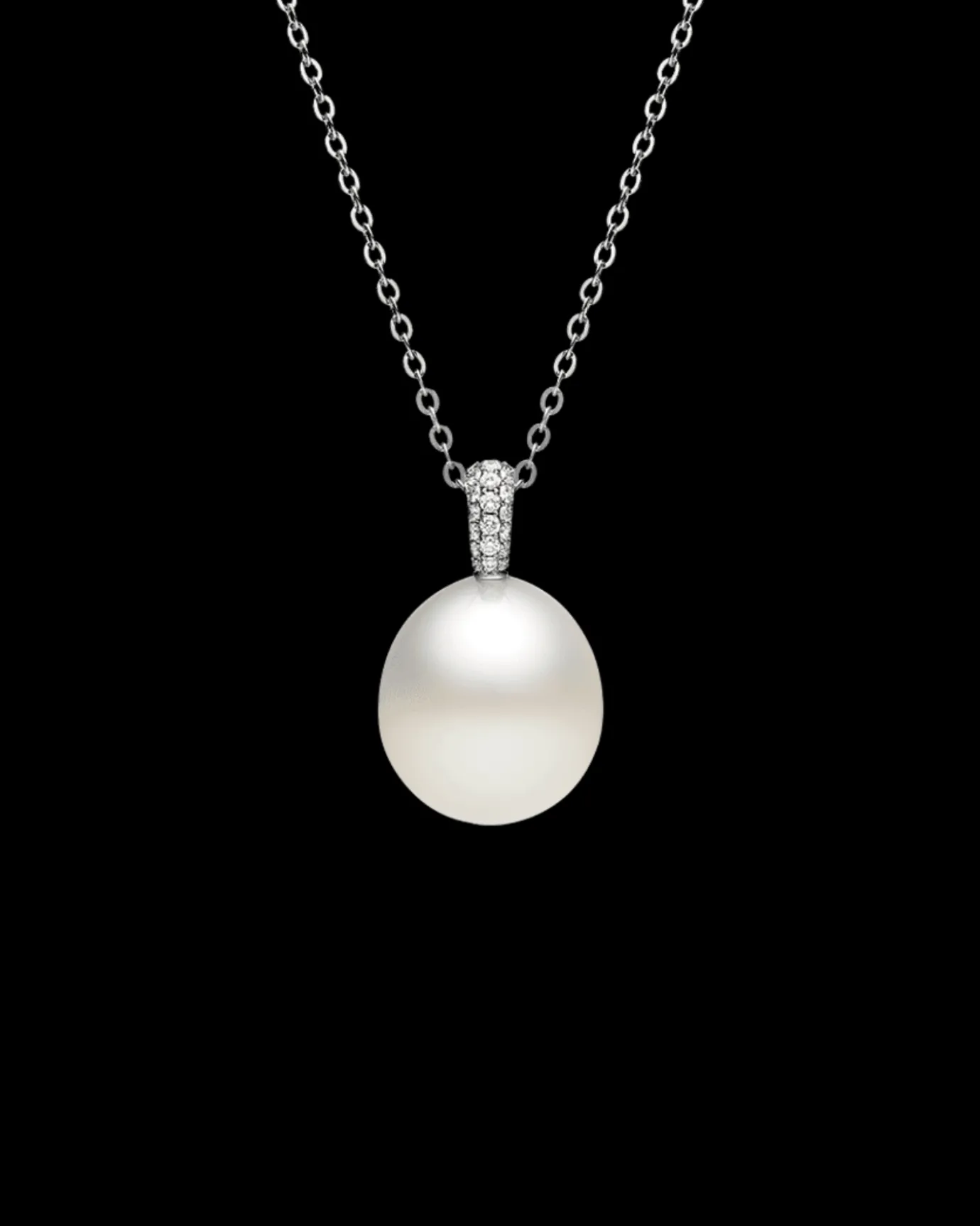 Necklaces & Pendants^Paspaley Audrey Pearl Pendant | 15mm Oval Pearl, Diamonds, and White Gold WhiteGold