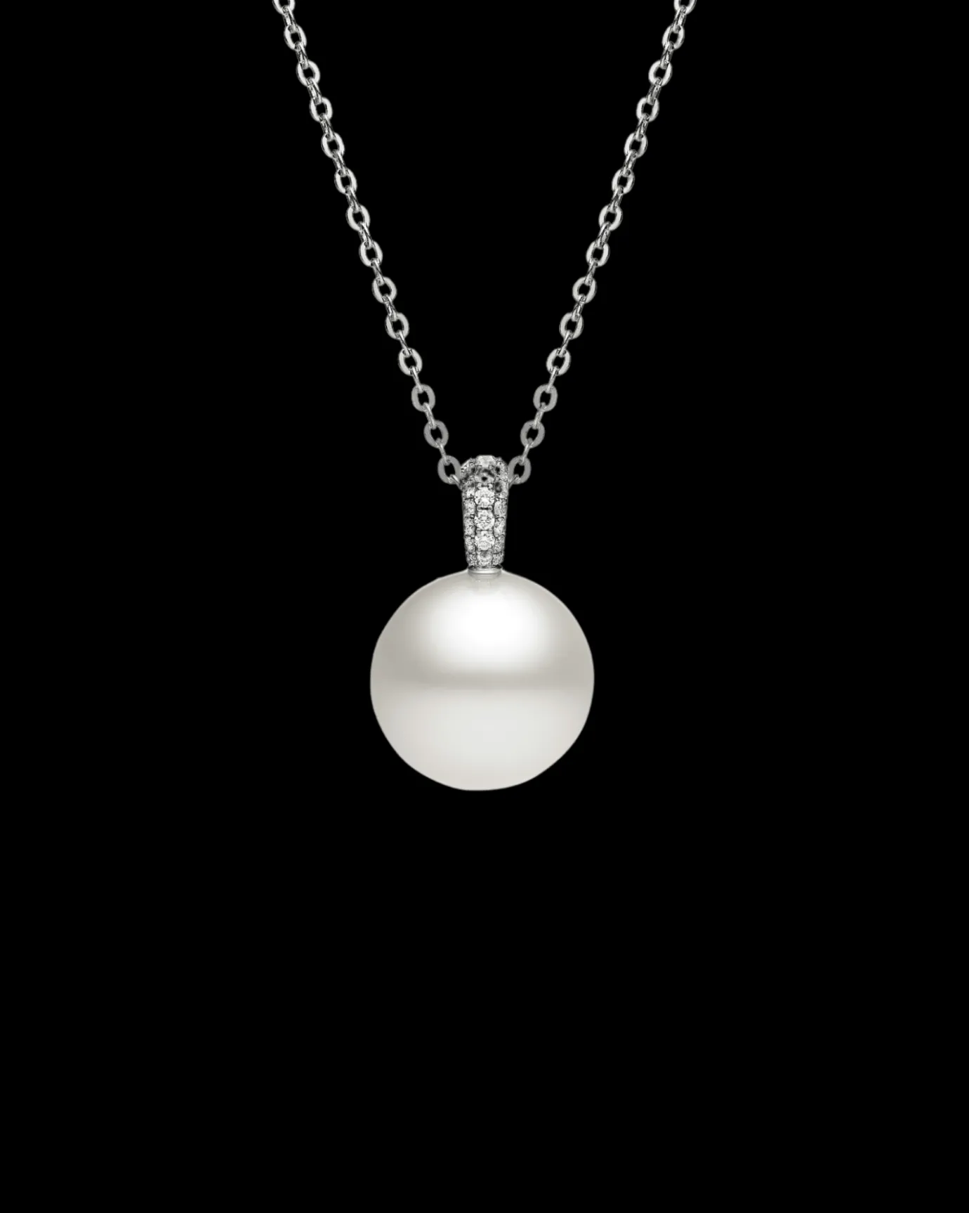 Necklaces & Pendants^Paspaley Audrey Pearl Pendant | 15mm Round Pearl, Diamonds, and White Gold WhiteGold