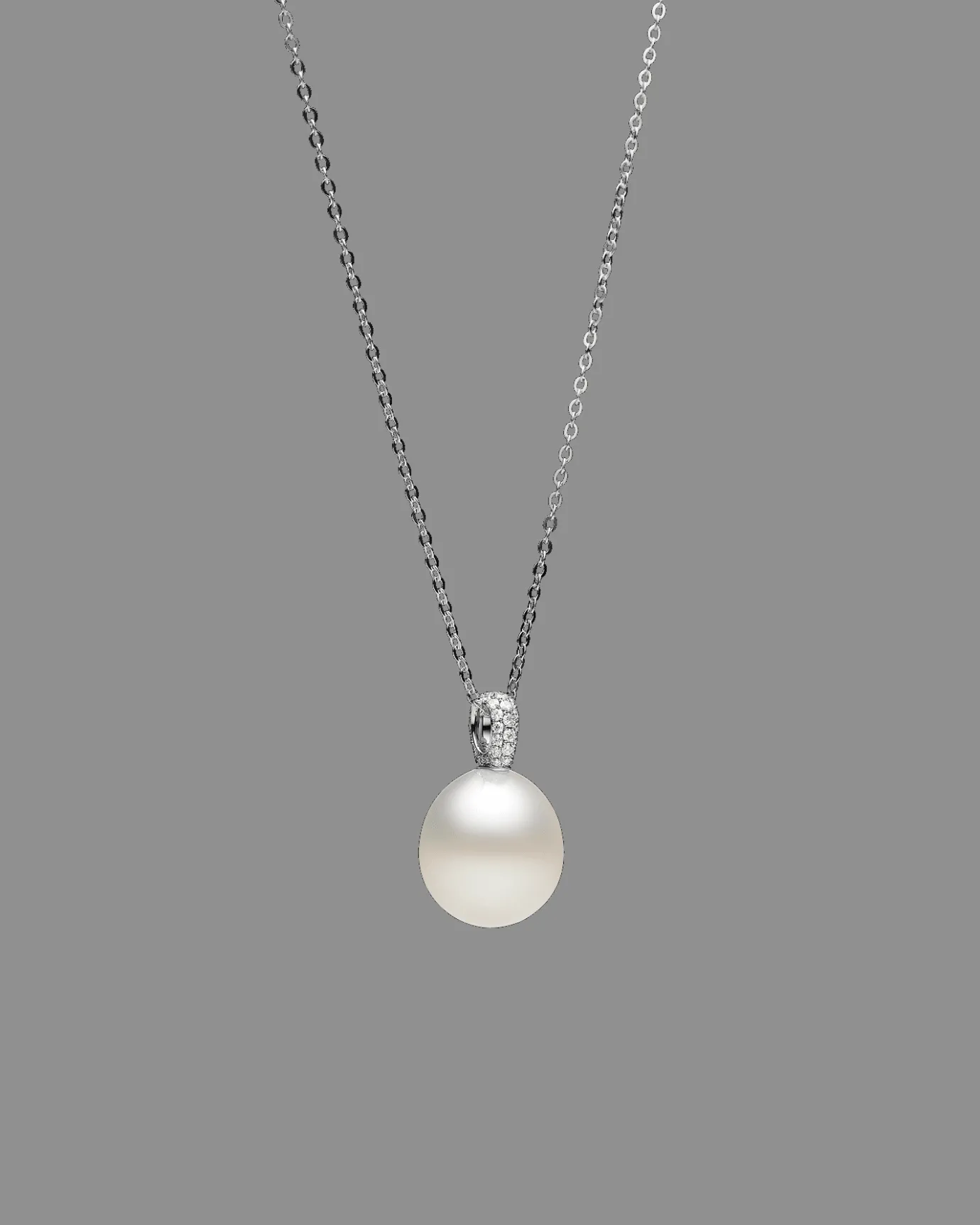 Necklaces & Pendants^Paspaley Audrey Pearl Pendant | 15mm Oval Pearl, Diamonds, and White Gold WhiteGold
