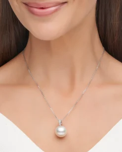 Necklaces & Pendants^Paspaley Audrey Pearl Pendant | 15mm Round Pearl, Diamonds, and White Gold WhiteGold