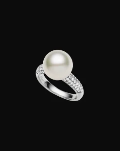 Rings^Paspaley Bella Pearl Ring | 11mm Round Pearl, Diamonds, and White Gold WhiteGold