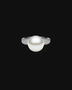 Rings^Paspaley Bella Pearl Ring | 11mm Round Pearl, Diamonds, and White Gold WhiteGold