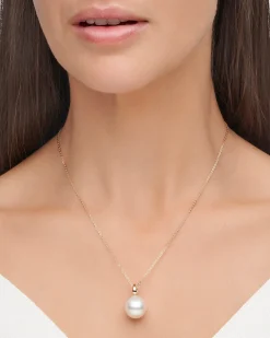 Necklaces & Pendants^Paspaley Bianca Pearl Pendant | 14mm Oval Pearl and Rose Gold RoseGold