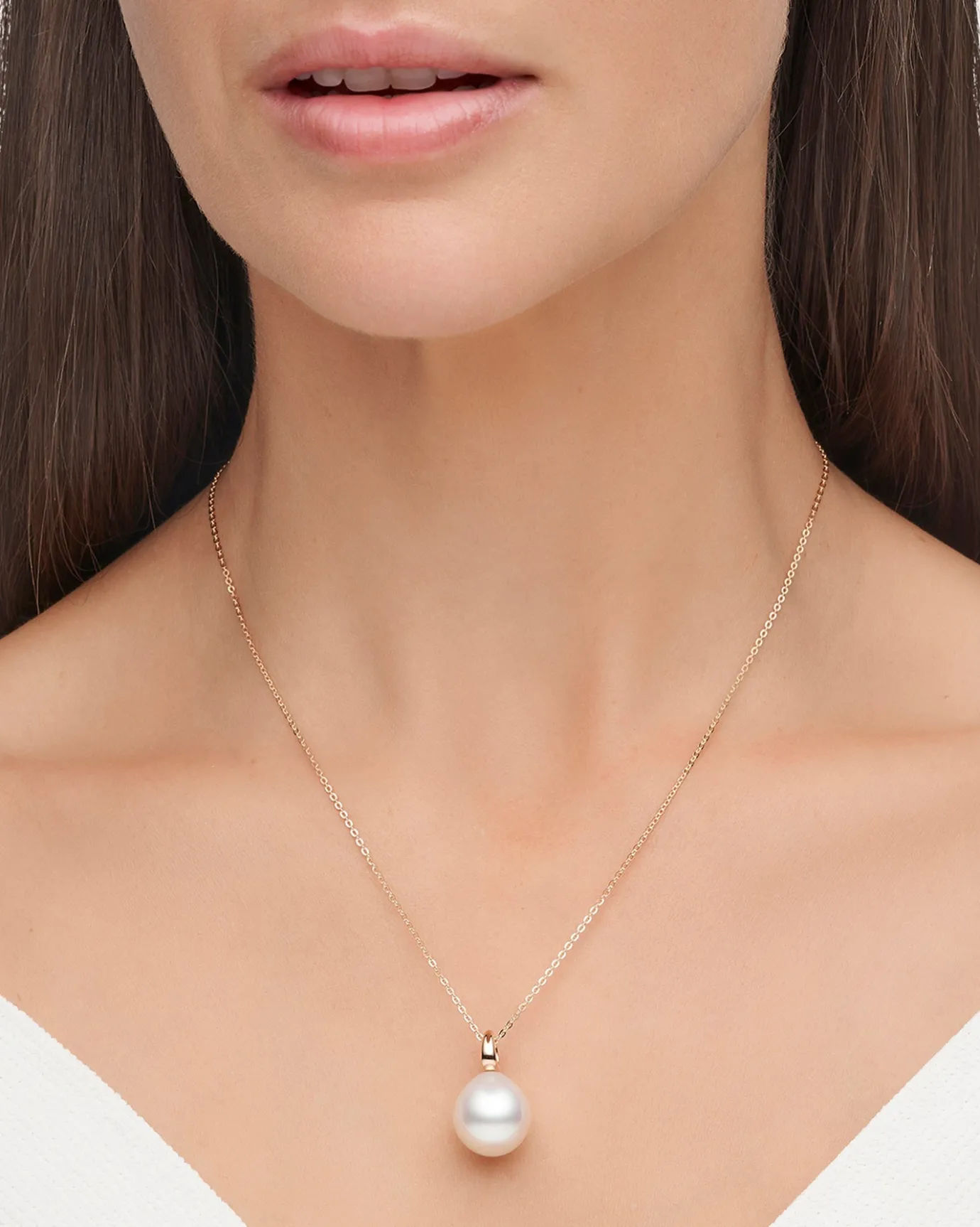 Necklaces & Pendants^Paspaley Bianca Pearl Pendant | 14mm Oval Pearl and Rose Gold RoseGold