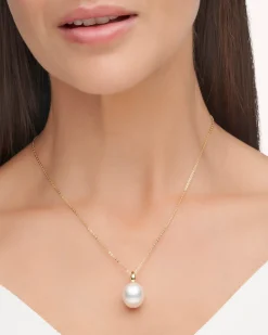 Necklaces & Pendants^Paspaley Bianca Pearl Pendant | 14mm Oval Pearl and Yellow Gold YellowGold