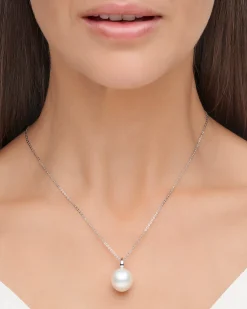 Necklaces & Pendants^Paspaley Bianca Pearl Pendant | 14mm Oval Pearl and White Gold WhiteGold