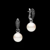 Earrings & Studs^Paspaley Black Diamond Touchstone Pearls My Way Earrings | 12mm Round Pearls, Black Diamonds and White Gold WhiteGold