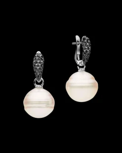 Earrings & Studs^Paspaley Black Diamond Touchstone Pearls My Way Earrings | 14mm Circle Pearls, Black Diamonds and White Gold WhiteGold