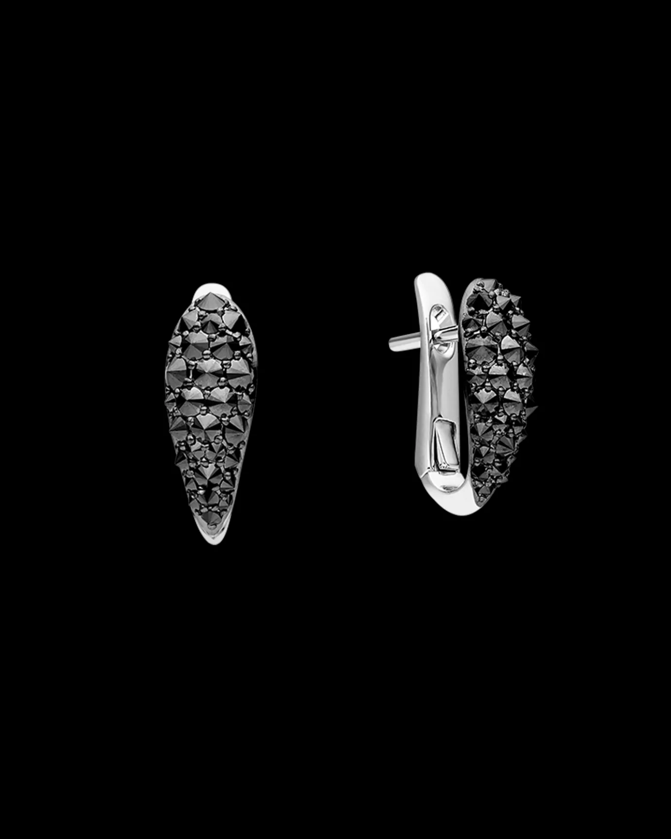 Earrings & Studs^Paspaley Black Diamond Touchstone Horseshoe Earrings | Black Diamonds and White Gold WhiteGold