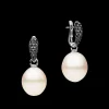 Earrings & Studs^Paspaley Black Diamond Touchstone Pearls My Way Earrings | 14mm Oval Pearls, Black Diamonds, and White Gold WhiteGold