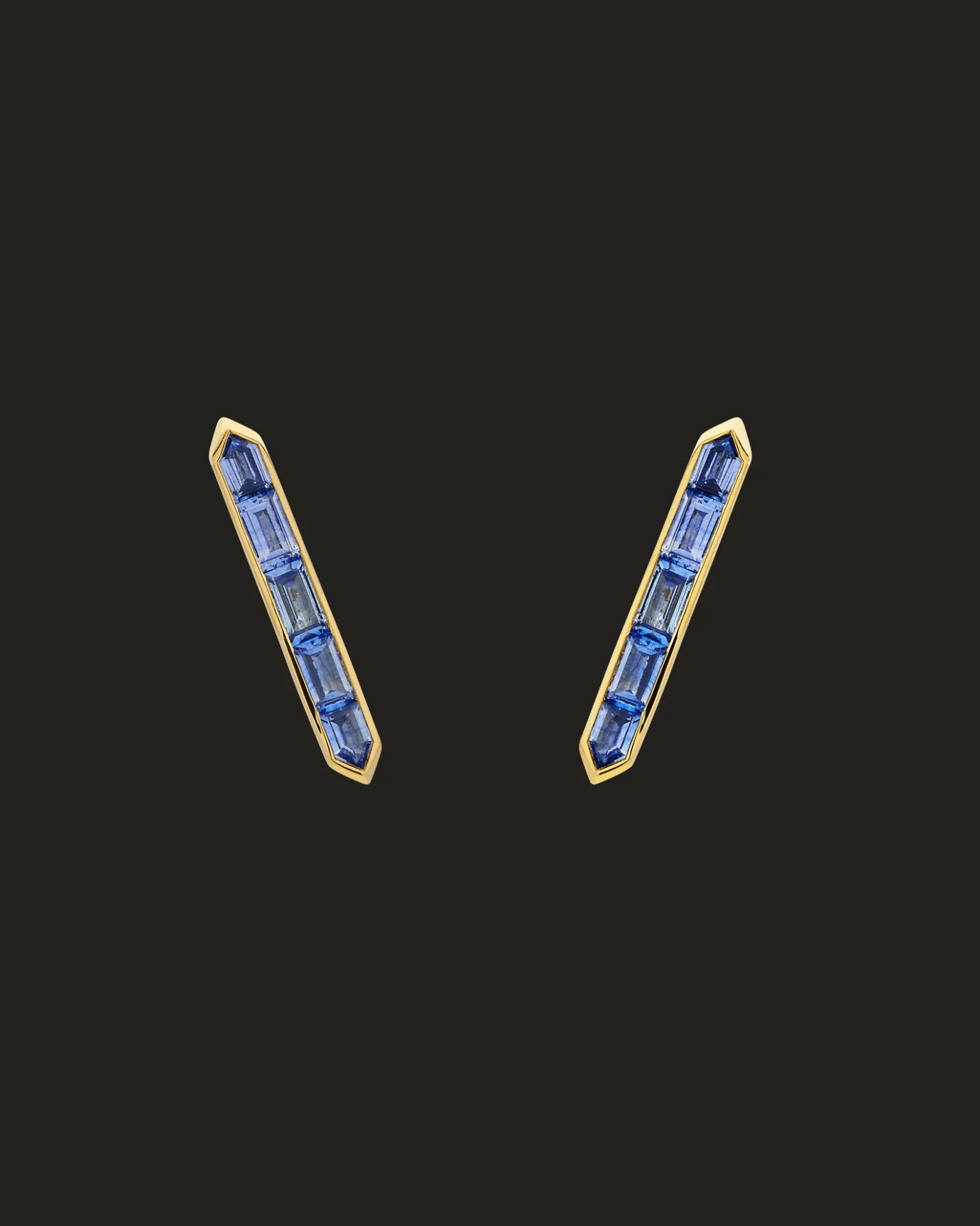 Earrings & Studs^Paspaley Blue Sapphire Bollard Studs | Blue Sapphire and Yellow Gold YellowGold