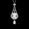 Necklaces & Pendants^Paspaley Blue Sapphire Lavalier Pearl Necklace | 15mm Button Pearl, Blue Sapphires, and White Gold WhiteGold