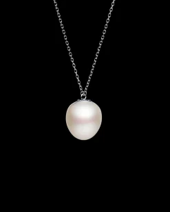 Necklaces & Pendants^Paspaley Blue Sapphire Touchstone Single Pearl Necklace | 13mm Triangle Pearl, Blue Sapphires, and White Gold WhiteGold
