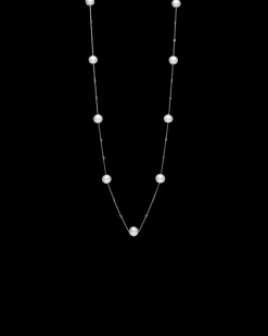 Necklaces & Pendants^Paspaley Blue Sapphire Touchstone Rope Pearl Necklace | 12mm Button Pearls, Blue Sapphires, and White Gold WhiteGold