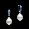 Earrings & Studs^Paspaley Blue Sapphire Touchstone Pearls My Way Earrings | 12mm Circle Pearls, Blue Sapphires, and White Gold WhiteGold