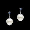 Earrings & Studs^Paspaley Blue Sapphire Touchstone Pearl Drop Earring | 12mm Triangle Pearls, Blue Sapphires, and White Gold WhiteGold