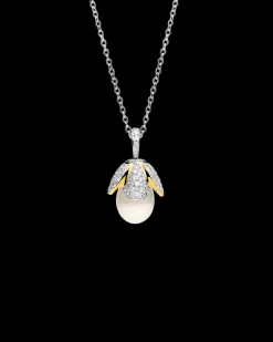 Necklaces & Pendants^Paspaley Boronia Pearl Pendant | 9mm Oval Pearl, Diamonds, Yellow and White Gold Multi