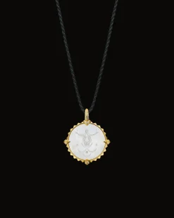 Chains, Charms & Accessories^Paspaley Cancer Coin Charm | Mother of Pearl, Diamonds, and Yellow Gold YellowGold