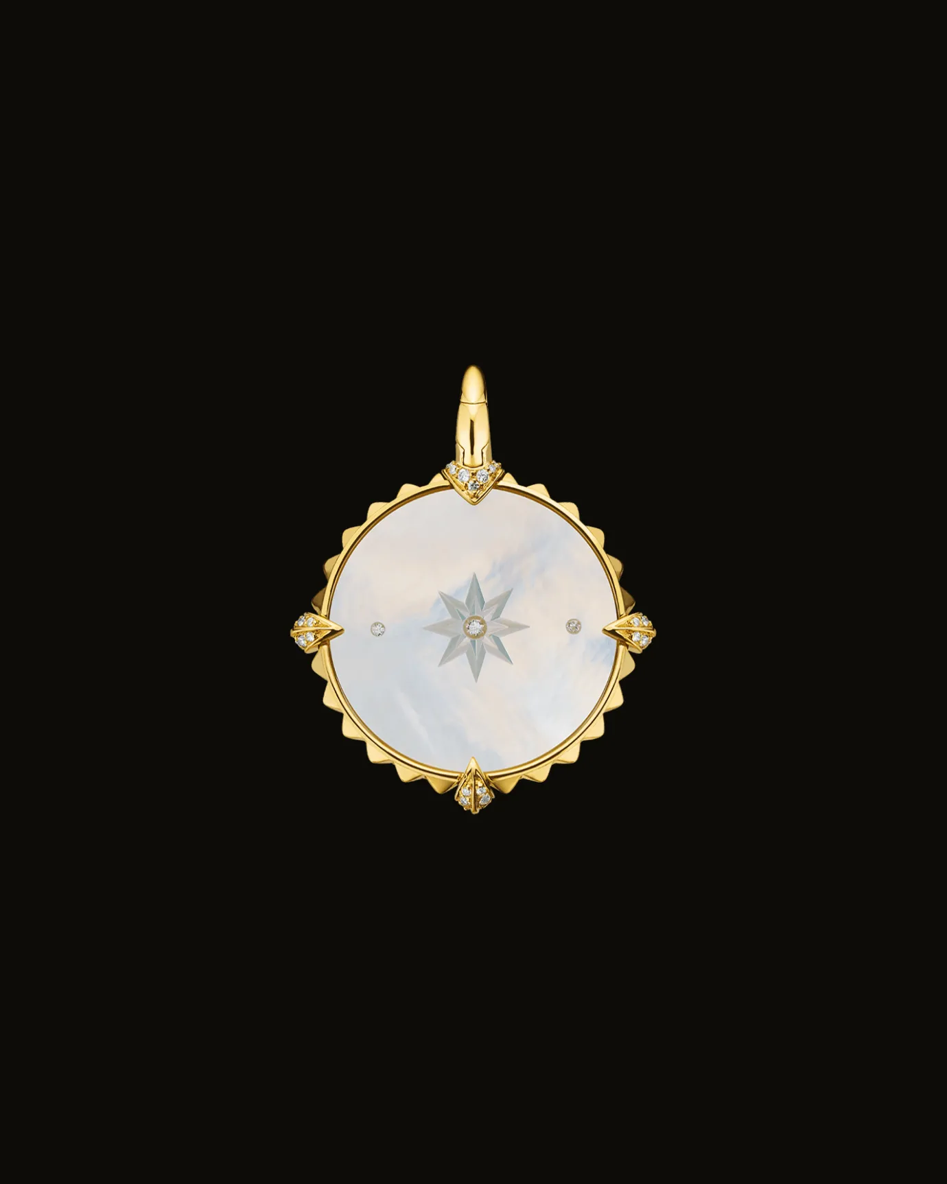 Chains, Charms & Accessories^Paspaley Capricorn Coin Charm | Mother of Pearl, Diamonds, and Yellow Gold YellowGold