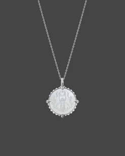 Chains, Charms & Accessories^Paspaley Capricorn Coin Charm | Mother of Pearl, Diamonds, and White Gold WhiteGold