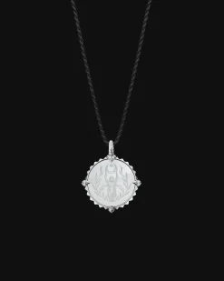 Chains, Charms & Accessories^Paspaley Capricorn Coin Charm | Mother of Pearl, Diamonds, and White Gold WhiteGold