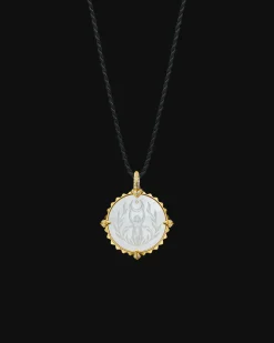Chains, Charms & Accessories^Paspaley Capricorn Coin Charm | Mother of Pearl, Diamonds, and Yellow Gold YellowGold