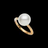 Rings^Paspaley Classic Pearl Ring | 9mm Button Pearl, Diamonds, and Yellow Gold YellowGold