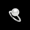 Rings^Paspaley Classic Pearl Ring | 9mm Button Pearl, Diamonds, and White Gold WhiteGold