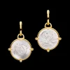 Earrings & Studs^Paspaley Coin Charm Earrings | Mother of Pearl, Diamonds, and Yellow Gold YellowGold