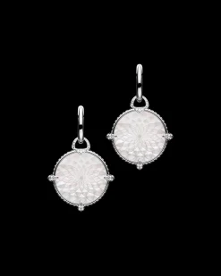 Earrings & Studs^Paspaley Coin Charm Earrings | Mother of Pearl, Diamonds, and White Gold WhiteGold
