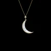 Necklaces & Pendants^Paspaley Crescent Moon Pendant | Mother of Pearl, Diamonds, and Yellow Gold YellowGold