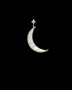 Necklaces & Pendants^Paspaley Crescent Moon Pendant | Mother of Pearl, Diamonds, and Yellow Gold YellowGold