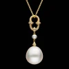 Necklaces & Pendants^Paspaley Diamond Anchor Link Pearl Pendant | 15-16mm Drop Pearl, Diamond, and Yellow Gold YellowGold