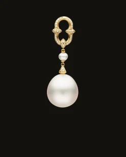 Necklaces & Pendants^Paspaley Diamond Anchor Link Pearl Pendant | 15-16mm Drop Pearl, Diamond, and Yellow Gold YellowGold