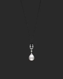 Necklaces & Pendants^Paspaley Diamond Anchor Link Pearl Pendant | 15-16mm Drop Pearl, Diamond, and White Gold WhiteGold