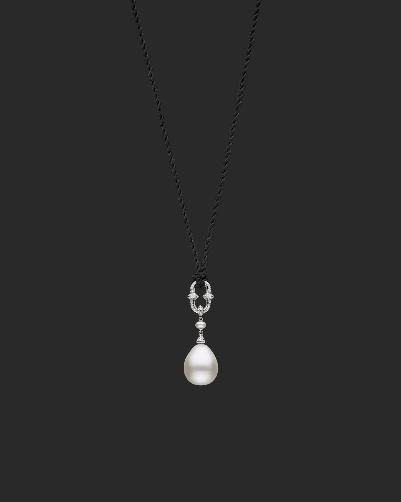 Necklaces & Pendants^Paspaley Diamond Anchor Link Pearl Pendant | 15-16mm Drop Pearl, Diamond, and White Gold WhiteGold
