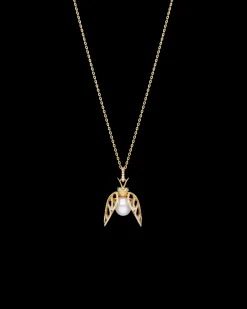 Necklaces & Pendants^Paspaley Diamond Cicada Pearl Pendant | 13mm Drop Pearl, Diamonds, and Yellow Gold YellowGold