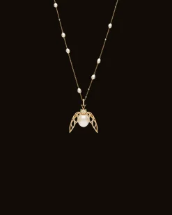 Necklaces & Pendants^Paspaley Diamond Cicada Pearl Pendant | 16mm Oval Pearl, Diamonds, and Yellow Gold YellowGold