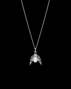 Necklaces & Pendants^Paspaley Diamond Cicada Pearl Pendant | 13mm Drop Pearl, Diamonds, and White Gold WhiteGold