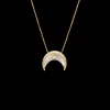 Necklaces & Pendants^Paspaley Diamond Crescent Moon Necklace | Mother of Pearl, Diamonds, and Yellow Gold YellowGold