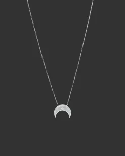Necklaces & Pendants^Paspaley Diamond Crescent Moon Necklace | Mother of Pearl, Diamonds, and White Gold WhiteGold