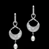 Earrings & Studs^Paspaley Diamond Crescent Moon Pearl Earrings | Mother Of Pearl, Diamonds and White Gold