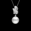 Necklaces & Pendants^Paspaley Diamond Dragonfly Pearl Necklace | 16mm Round Pearl, Diamonds, and White Gold