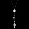 Necklaces & Pendants^Paspaley Diamond Feather Silk Pearl Necklace | 13mm Keshi Pearl, Mother of Pearl, and White Gold WhiteGold