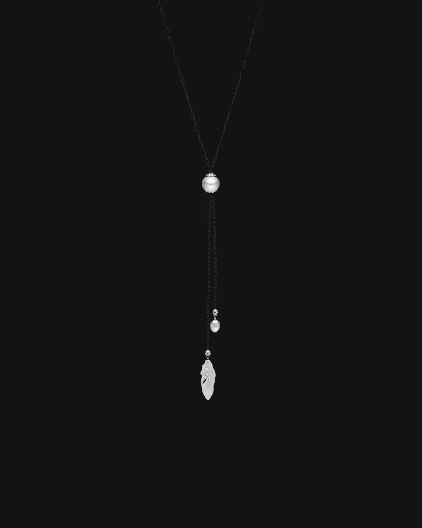 Necklaces & Pendants^Paspaley Diamond Feather Silk Pearl Necklace | 13mm Keshi Pearl, Mother of Pearl, and White Gold WhiteGold
